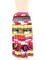 Mixed Print Silk Skirt Bottom arcadeshops.com