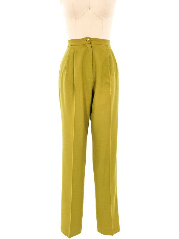 Oleg Cassini Chartreuse Pant Suit Suit arcadeshops.com