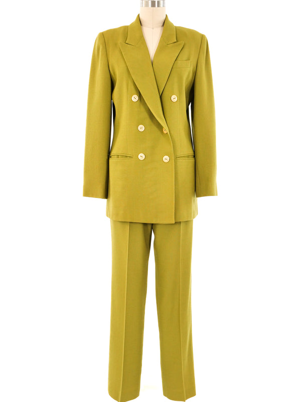 Oleg Cassini Chartreuse Pant Suit Suit arcadeshops.com