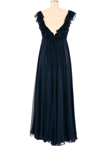 Malcolm Starr Ruffled Chiffon Dress Malcolm Starr Ruffled Chiffon Dress