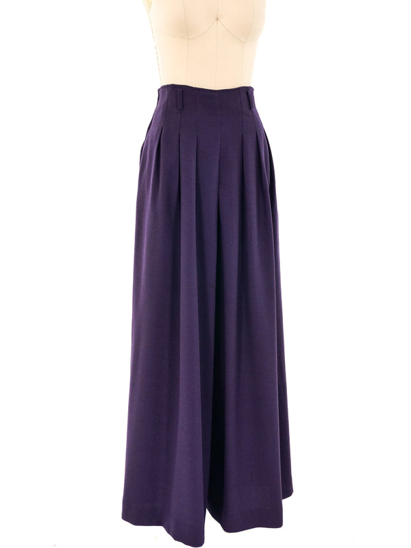 Barbara Bui Eggplant Wide Leg Trousers Bottom arcadeshops.com