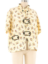 Printed Pajama Top Top arcadeshops.com