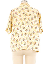 Printed Pajama Top Top arcadeshops.com