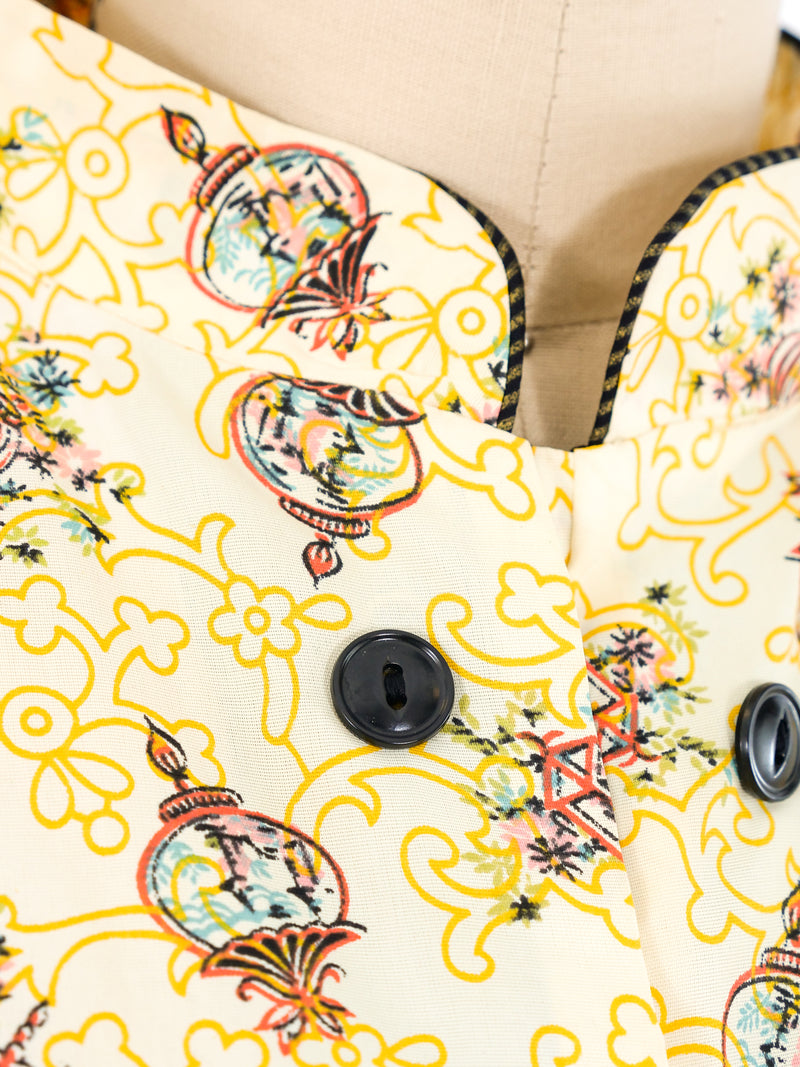 Printed Pajama Top Top arcadeshops.com