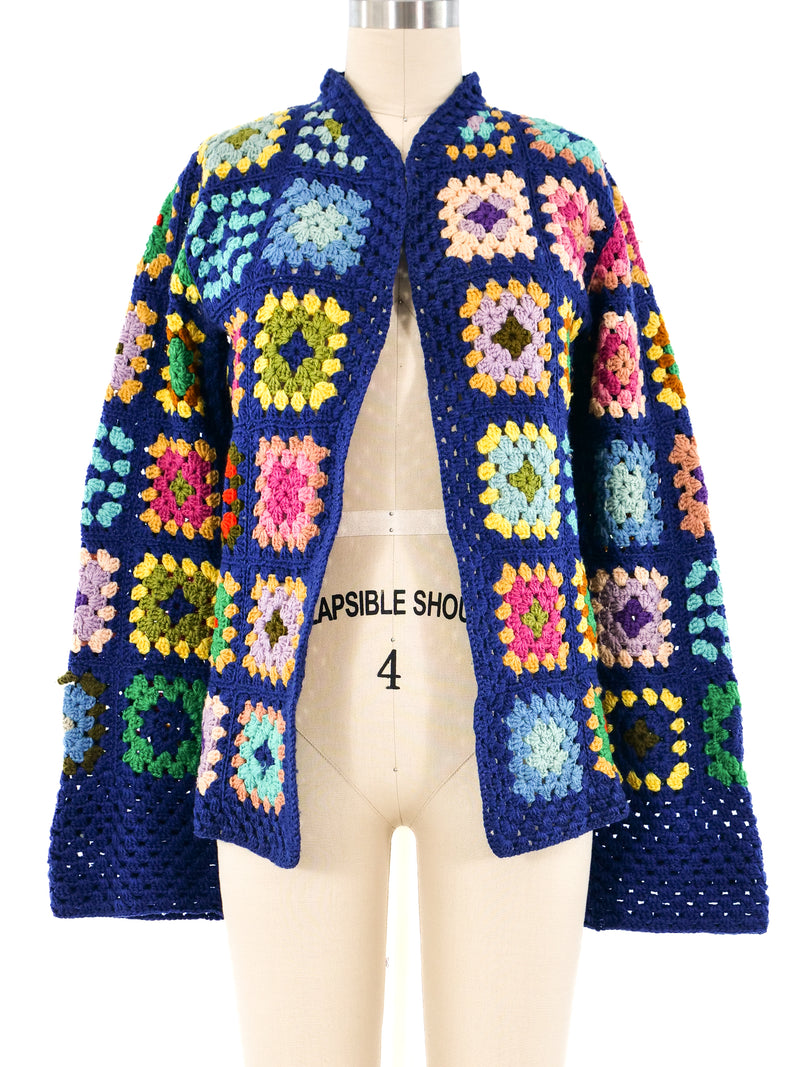 Granny Square Crochet Jacket Jacket arcadeshops.com