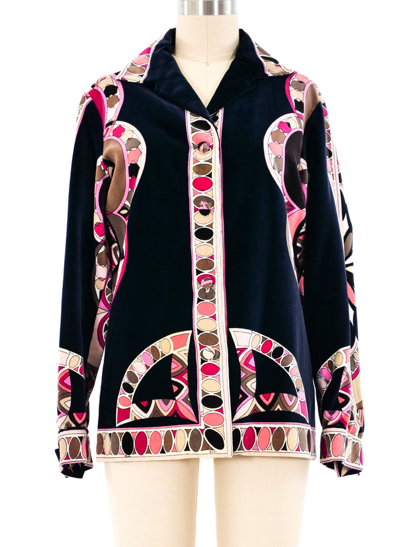 1960's Emilio Pucci Printed Velvet Jacket Jacket arcadeshops.com
