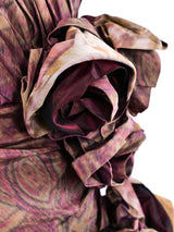 Paul Louis Orrier Dimensional Floral Taffeta Gown Dress arcadeshops.com