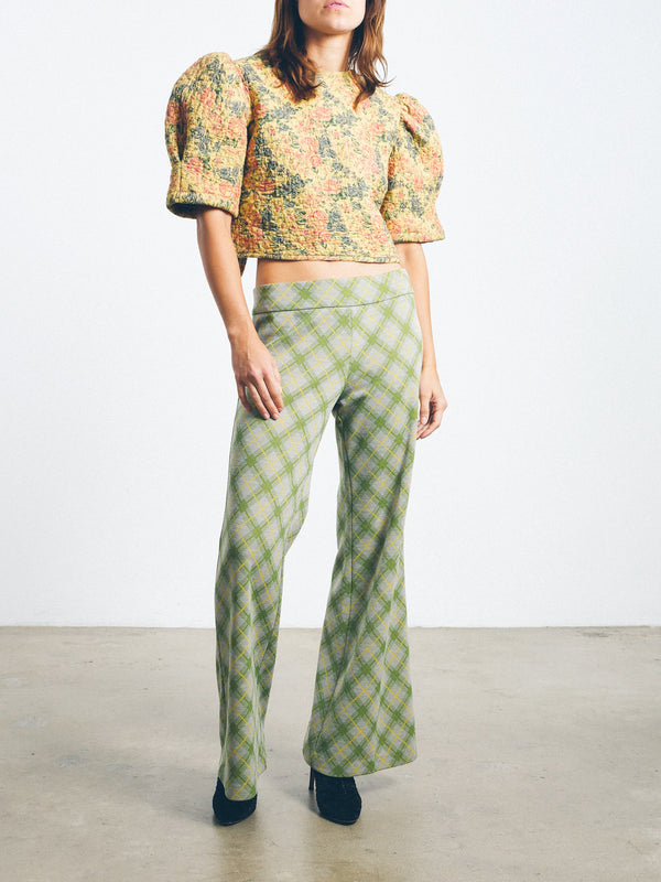 Argyle Knit Flare Pant Bottom arcadeshops.com