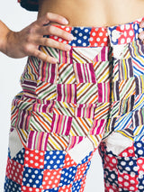 Patchwork Flared Trousers Bottom arcadeshops.com