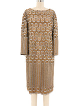 Jean Louis Metallic Lace Midi Dress Dress arcadeshops.com