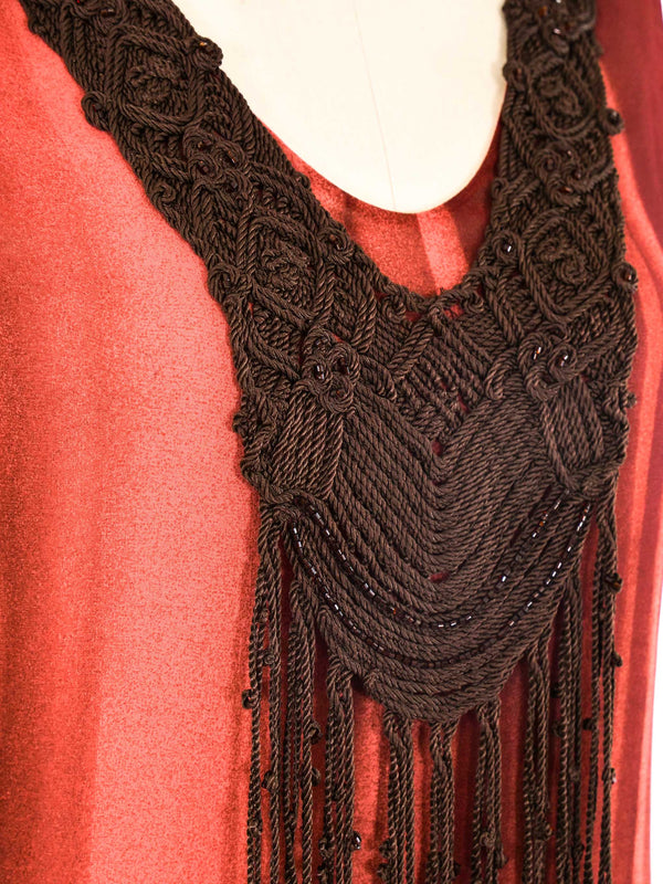 Byblos Fringed Bib Accented Dress Dress arcadeshops.com