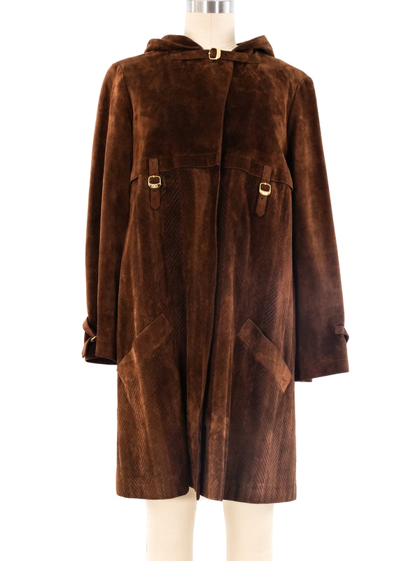 Gucci Herringbone Suede Coat Outerwear arcadeshops.com