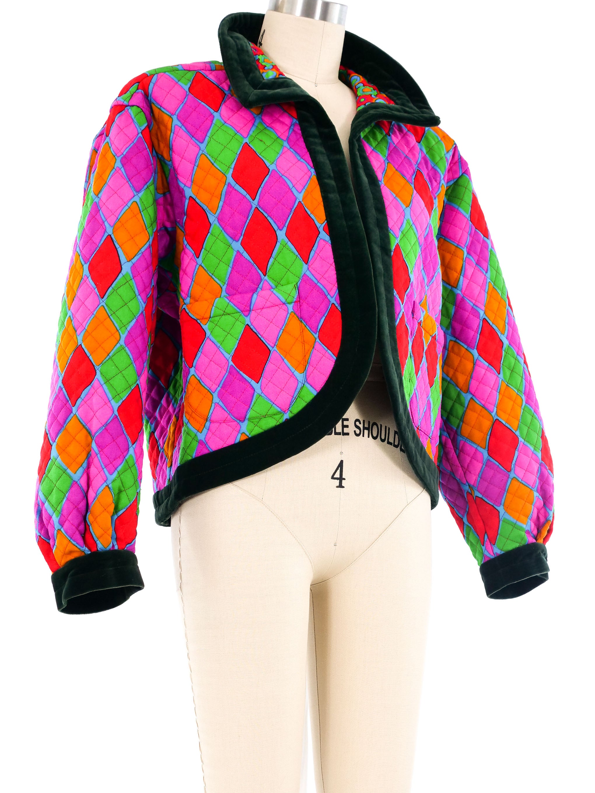Yves Saint Laurent Diamond Pattern Quilted Jacket Yves Saint Laurent Diamond Pattern Quilted Jacket