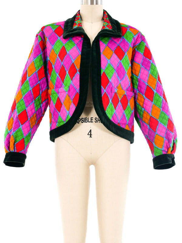 Yves Saint Laurent Diamond Pattern Quilted Jacket Jacket arcadeshops.com
