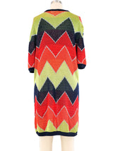 Gucci Metallic Chevron Knit Duster Jacket arcadeshops.com