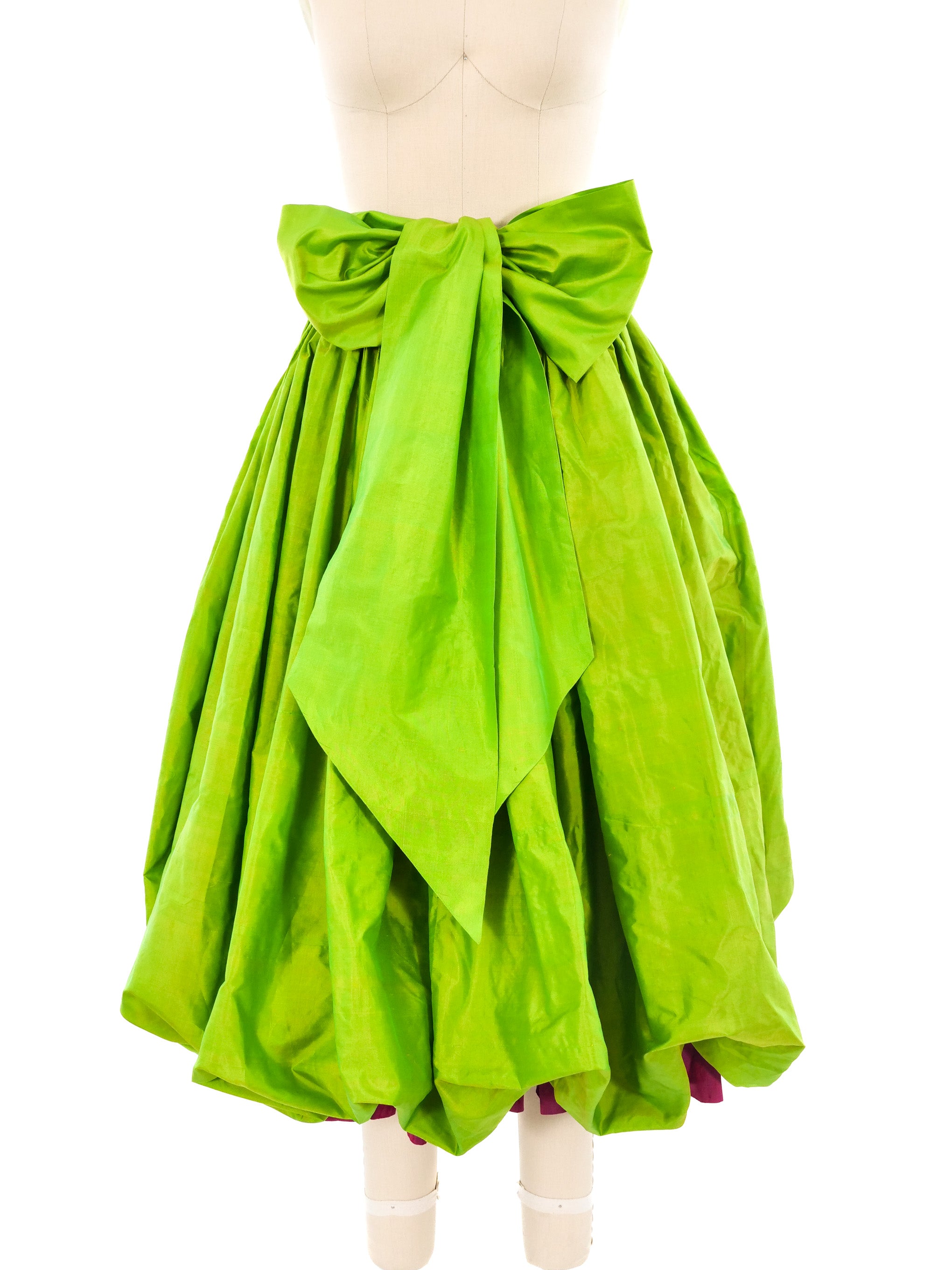 Yves Saint Laurent Silk Bubble Skirt Ensemble