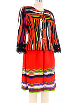 Christian Lacroix Abstract Striped Skirt Suit Suit arcadeshops.com