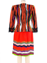 Christian Lacroix Abstract Striped Skirt Suit Suit arcadeshops.com