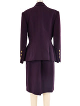 Hardware Accented Eggplant Skirt Suit Suit arcadeshops.com