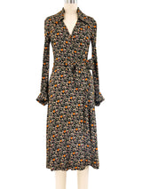 Diane von Furstenberg Ditsy Floral Printed Wrap Dress Dress arcadeshops.com