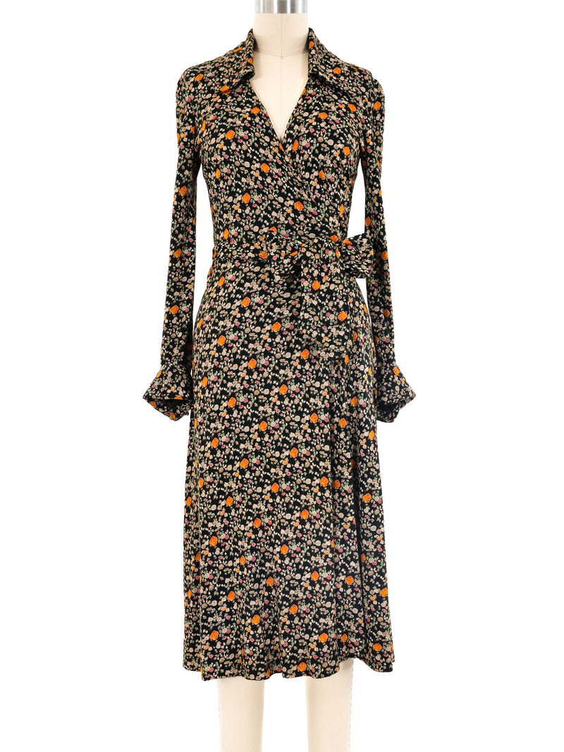 Diane von Furstenberg Ditsy Floral Printed Wrap Dress Dress arcadeshops.com