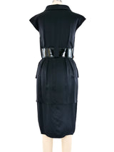 Chanel Belted Silk Peplum Dress Dress arcadeshops.com