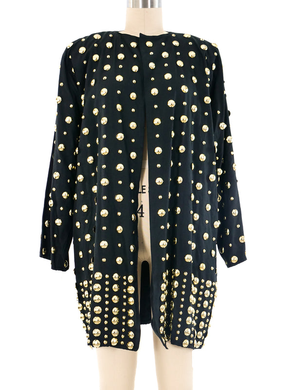 Dome Studded Longline Jacket Jacket arcadeshops.com