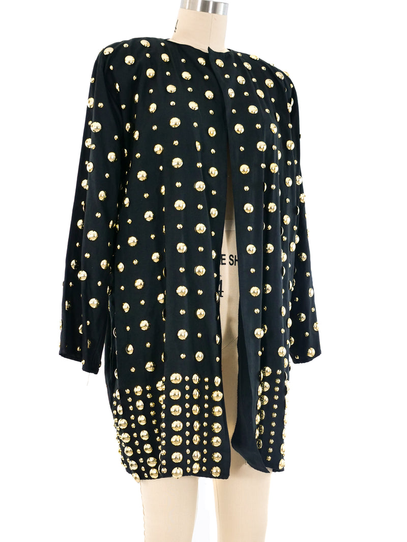 Dome Studded Longline Jacket Jacket arcadeshops.com