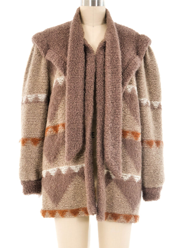 Escada Geometric Pattern Knit Cardigan Jacket arcadeshops.com