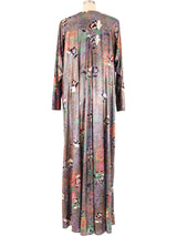 Metallic Floral Caftan Dress arcadeshops.com