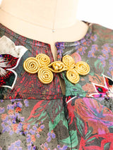 Metallic Floral Caftan Dress arcadeshops.com