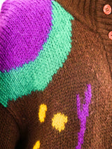 Graphic Knit Maxi Cardigan Jacket arcadeshops.com