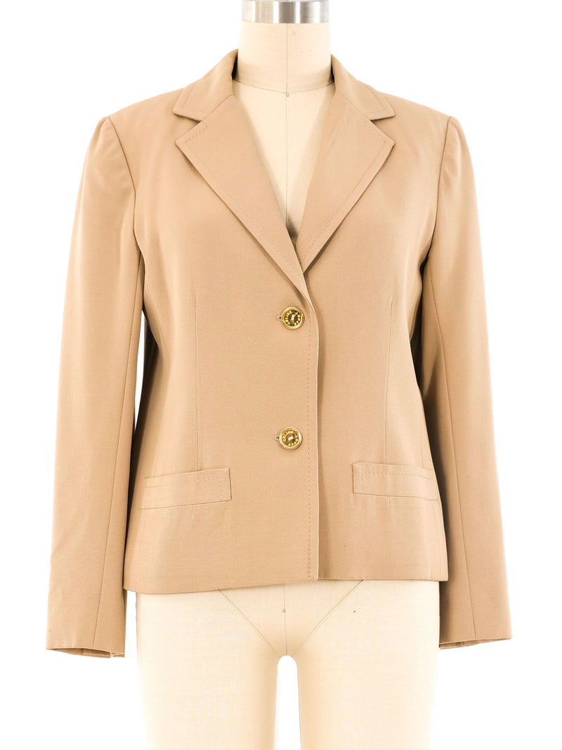 Celine Khaki Cropped Jacket Jacket arcadeshops.com