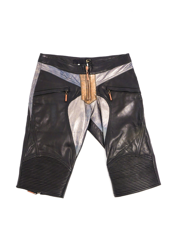 Roberto Cavalli Leather Bike Shorts Bottom arcadeshops.com