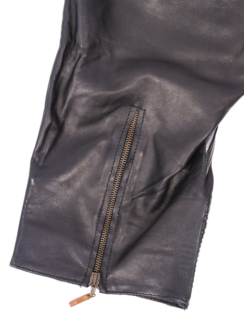 Roberto Cavalli Leather Bike Shorts Bottom arcadeshops.com