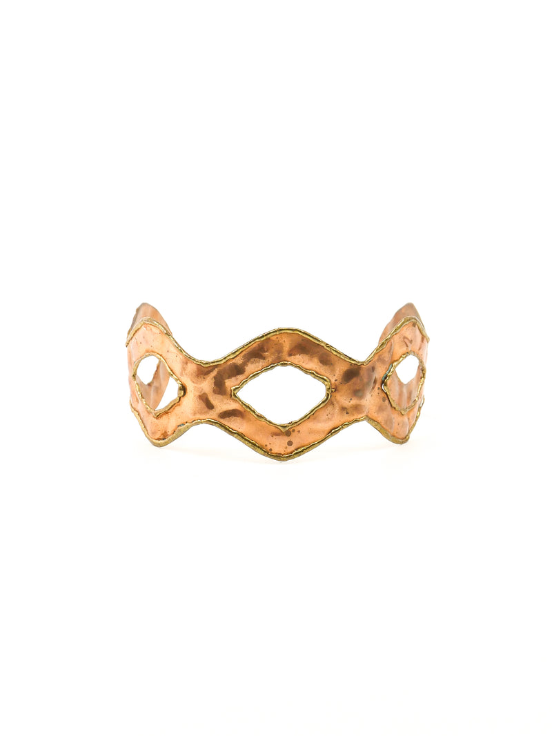 Hammered Copper Cutout Choker Accessory arcadeshops.com