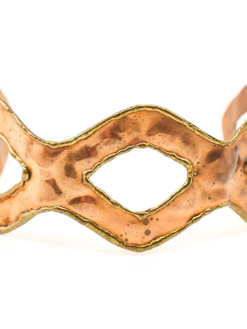 Hammered Copper Cutout Choker Accessory arcadeshops.com