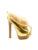 Christian Louboutin Survie Shearling Bootie, 36 Accessory arcadeshops.com