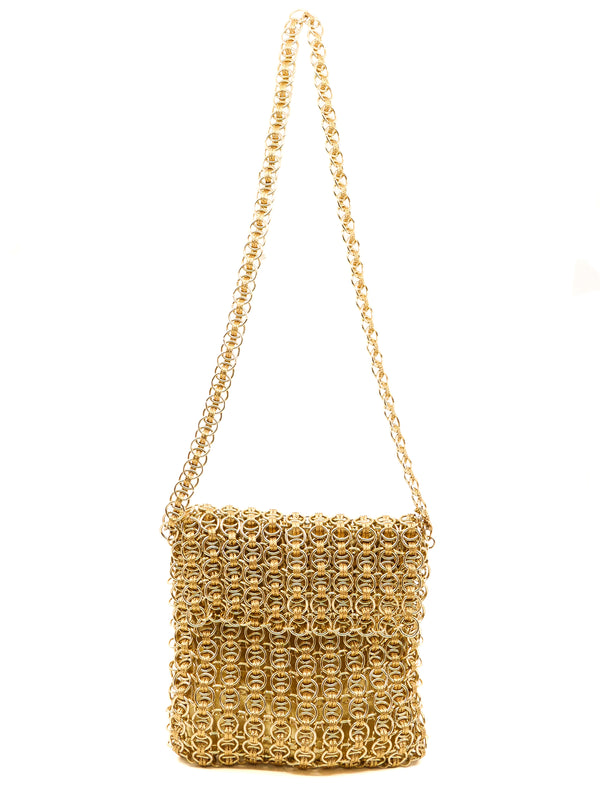 Metallic Gold Chain Bag Accessory arcadeshops.com