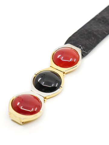 Judith Leiber Semiprecious Stone Snake Belt