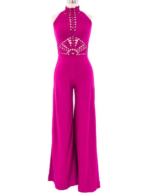 Fuchsia Chenille Jumpsuit Jumpsuit arcadeshops.com