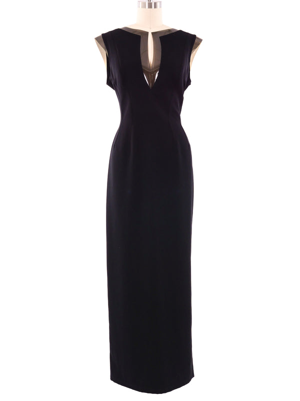 Thierry Mugler PVC Trimmed Sleeveless Dress Dress arcadeshops.com