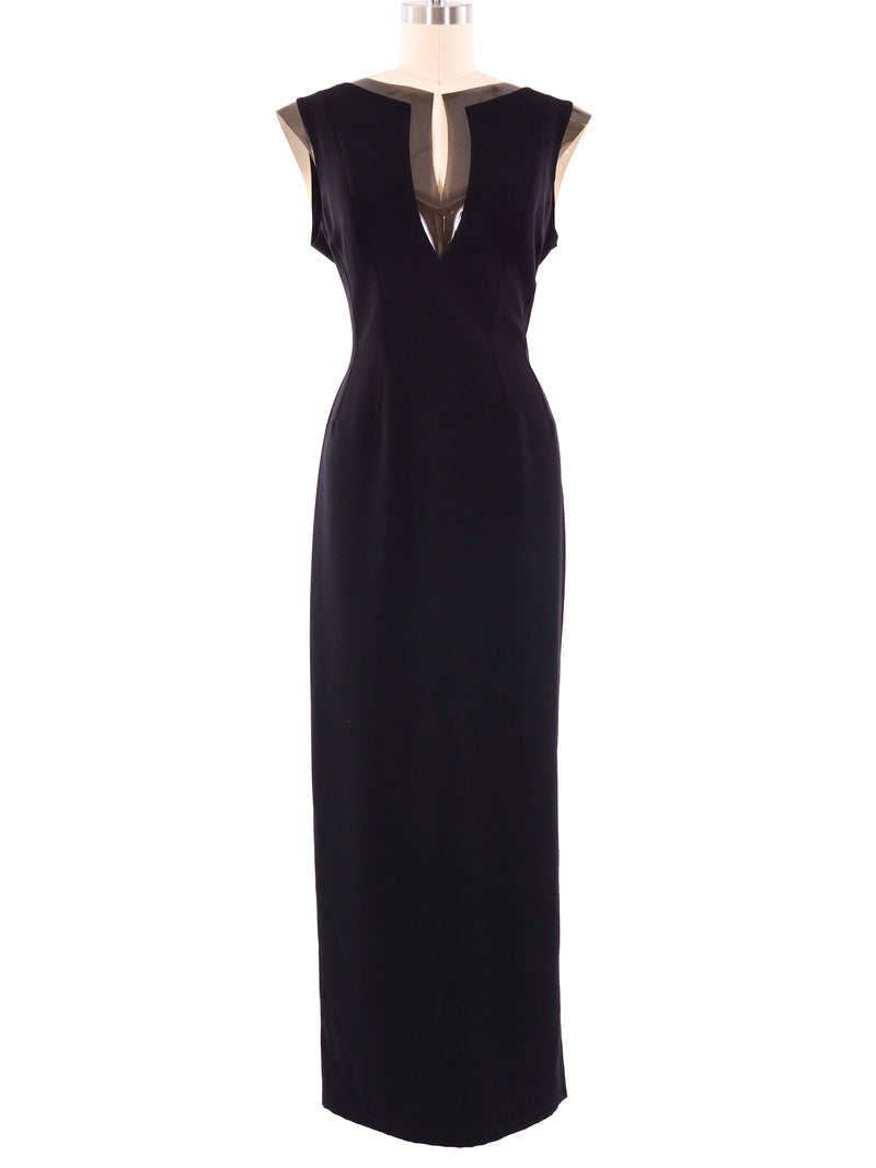 Thierry Mugler PVC Trimmed Sleeveless Dress Dress arcadeshops.com