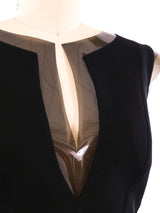 Thierry Mugler PVC Trimmed Sleeveless Dress Dress arcadeshops.com