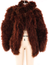 Chocolate Marabou Feather Jacket Jacket arcadeshops.com
