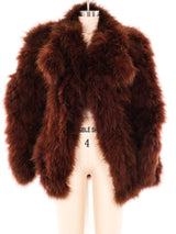 Chocolate Marabou Feather Jacket Jacket arcadeshops.com