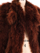 Chocolate Marabou Feather Jacket Jacket arcadeshops.com