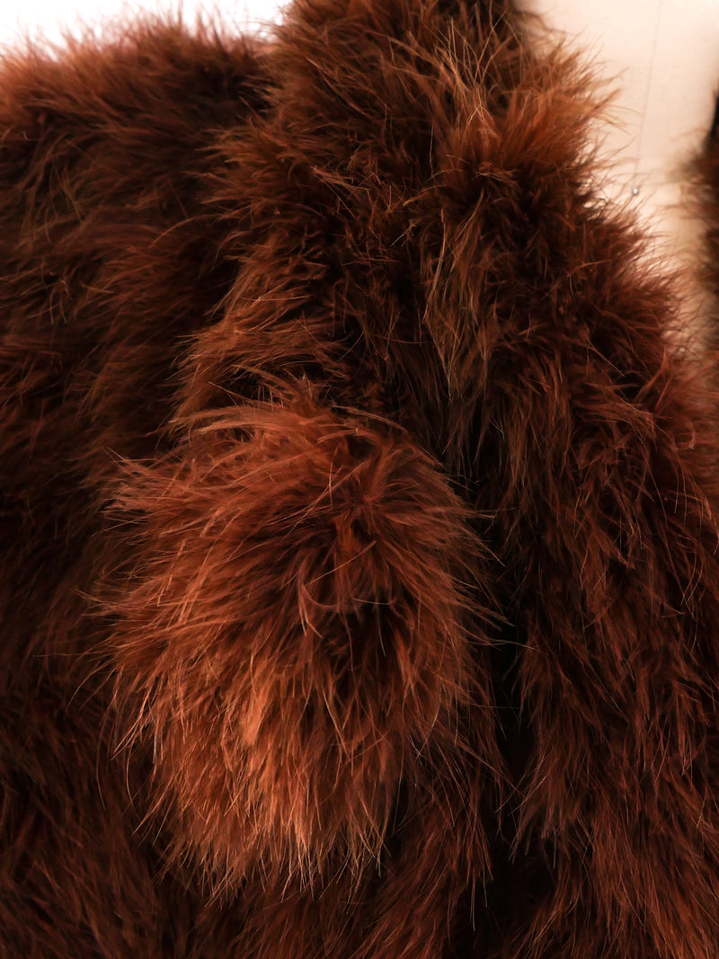Chocolate Marabou Feather Jacket Jacket arcadeshops.com
