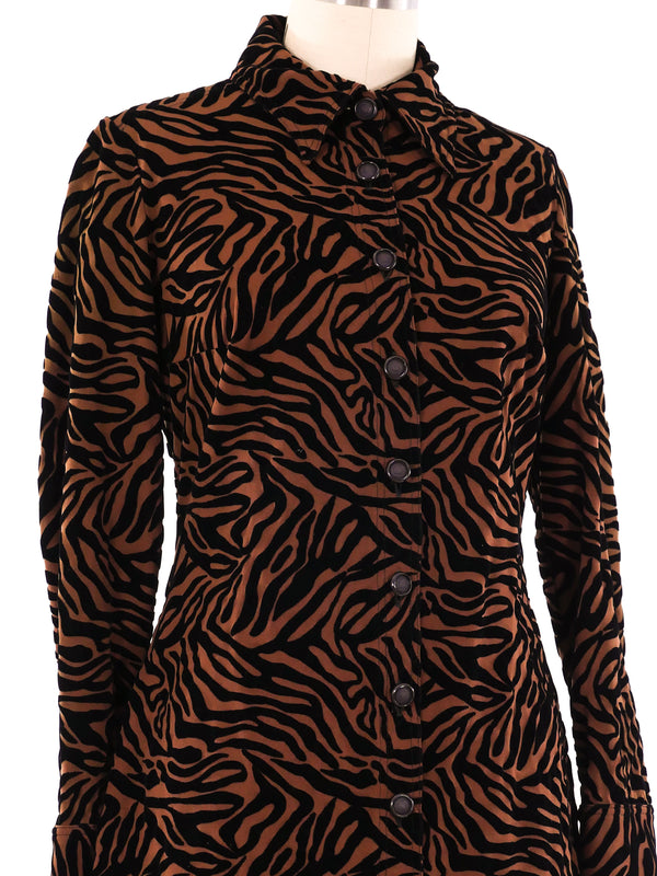 Gianni Versace Tiger Shirt Dress Dress arcadeshops.com