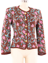 Yves Saint Laurent Floral Knit Jacket Jacket arcadeshops.com